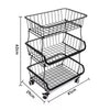 3/5/6 Tier Vegetable Fruit Trolley Cart Kitchen Rack Storage Basket Holder Shelf