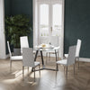 Luxury Dining Table Set Kitchen Table and Chairs Round/Square Metal Glass Table