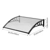 Door Canopy Window Awning Rain Shelter Front Back Porch Outdoor Patio Roof Cover