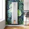 Vertical Designer Radiator With Mirror Anthracite/White Oval Column Tall Rads