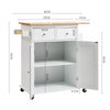 Kitchen Island Unit Butchers Block Trolley Breakfast Bar Table Storage Cabinet