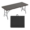 Garden PE Rattan Picnic Dining Beer Table & Chairs Camp Bistro Trestle Bench Set