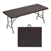 Garden PE Rattan Picnic Dining Beer Table & Chairs Camp Bistro Trestle Bench Set