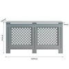 Radiator Cover MDF Wood Cross Pattern Grill Wall Cabinet Traditional Furniture