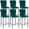 Set of 2/4/6 Bar Stools Velvet Breakfast Bar Chairs Kitchen Office Restaurant