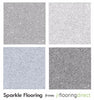 GREY Sparkly Flooring / Glitter Effect Vinyl Floor. Sparkle Lino -