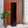 Modern Bathroom Tall Cabinet with Storage Shelf&Door Corner Shelf Bookshelf