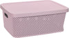 Small Large Plastic Storage Box with Lid Kitchen Home Office Basket Container