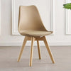 Tulip Dining Chair Padded Seat Eiffel Wood Legs (SETS OF 1,2,4) Jamie Lorenzo