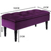 Upholstered Flip Foot Rest Storage Ottoman Window Seat End Stool PU/Velvet/Linen