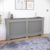 White Radiator Cover MDF Small Large Modern Wood Slat Grill Cabinet Furniture