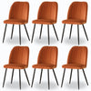 Set of 2,4,6 Velvet Suede Dining Chairs Upholstered seat Ergnomic with Metal Leg