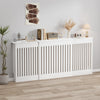 Radiator Cover Vertical Slat Modern Stylish MDF Wood White Black Cabinet Shelf