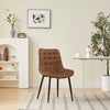 Dining Chairs Velvet Set Padded Seat Metal Leg Kitchen Chair Home Office