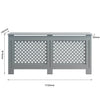Radiator Cover MDF Wood Cross Pattern Grill Wall Cabinet Traditional Furniture