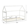 Single Kids Floor Beds Pine Wood House Bed Frame Toddler Children Bedstead Cabin