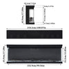 Electric 3 Sided Media Fire 40-100in Wall Insert LED Flames Fireplace Panoramic