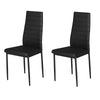 2/4PC Black/White Faux Leather Chairs/Glass Dining Table Kitchen Dining Room Set