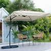 Large Square Beach Umbrella, Outdoor Stall Parasol, Sun Shade Homestay Wrench