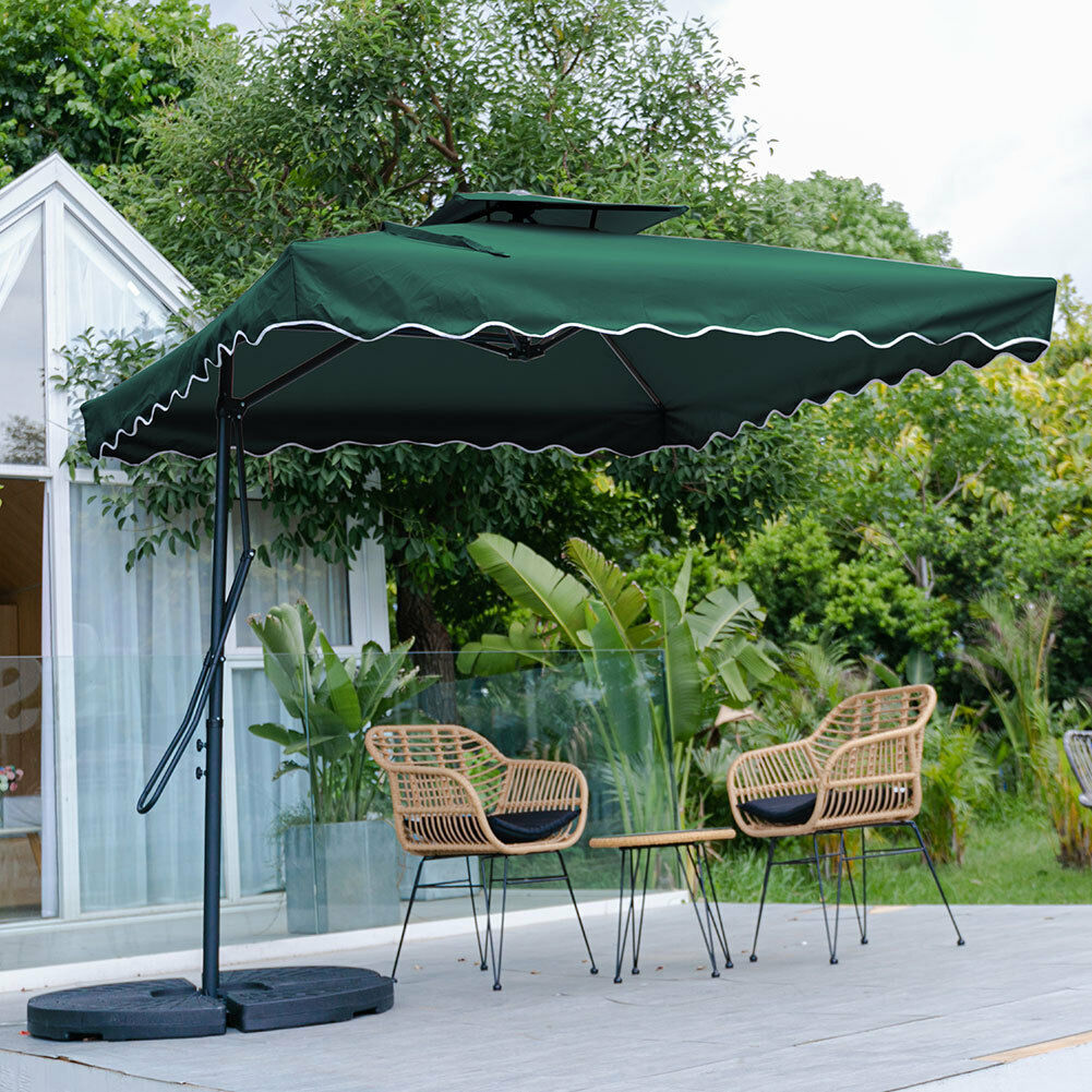 Large Square Beach Umbrella, Outdoor Stall Parasol, Sun Shade Homestay Wrench