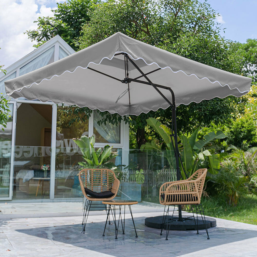 Large Square Beach Umbrella, Outdoor Stall Parasol, Sun Shade Homestay Wrench