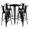 Industrial Metal Breakfast Bar Table Stools Cafe Bistro Bar Stool Dining Chairs