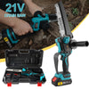 6+8in Mini Cordless Chainsaw 21V Electric One-Hand Saw Wood Cutter UK