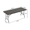 6FT Folding Table Bench Trestle Portable Party Picnic BBQ Camping w/ Metal Frame
