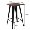 Industrial Bar Stools Table Set Vintage Tall Chair Metal Breakfast Dining Set UK