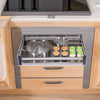 PULL OUT WIRE BASKETS KITCHEN CABINET CHROME SOFT CLOSE RUNNERS LARDER CUPBOARDS