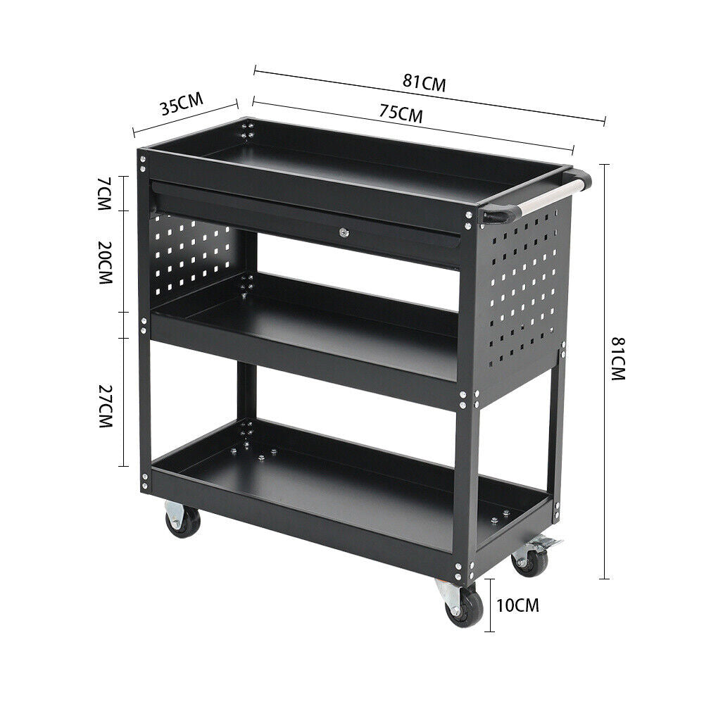 Mobile Drawer/Shelf Tool Trolley Storage Cart Heavy Duty Garage Trolley Workshop
