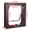 Lockable Pet Door 4Way Locking Small Medium Large Dog Cat Flap White/Brown Frame