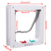 Lockable Pet Door 4Way Locking Small Medium Large Dog Cat Flap White/Brown Frame