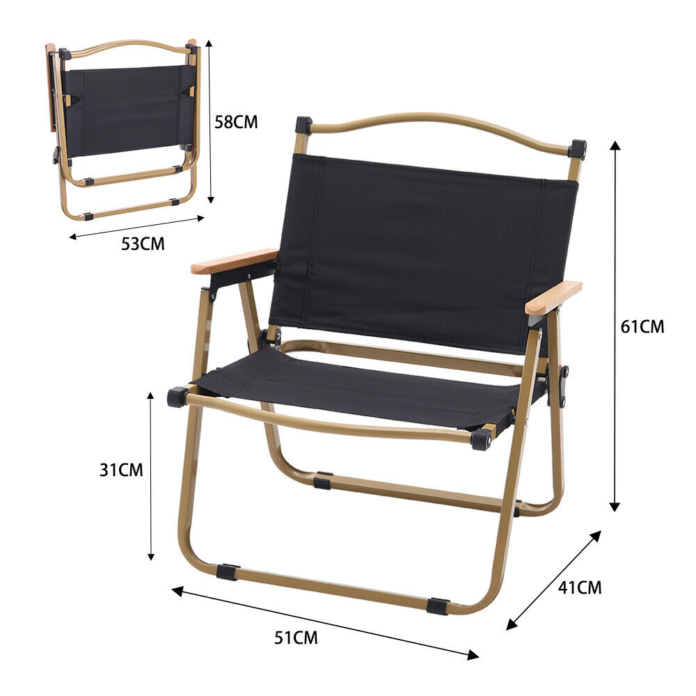 Portable Folding Camping Chairs Outdoor Garden Beach Picnic Chair Cushion Pad UK