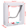 Lockable Pet Door 4Way Locking Small Medium Large Dog Cat Flap White/Brown Frame