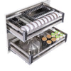 PULL OUT WIRE BASKETS KITCHEN CABINET CHROME SOFT CLOSE RUNNERS LARDER CUPBOARDS