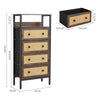 3/4/5/6/8 Drawer Chest of Drawers Dresser Bedside Storage Organizer Unit Bedroom