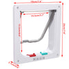 Lockable Pet Door 4Way Locking Small Medium Large Dog Cat Flap White/Brown Frame