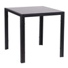 75cm Square Glass Dining Table 2/4 Padded Chair PU Leather Home Dining Furniture