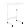 Mobile Over Bed Chair Table Overbed Height Adjustable Laptop Serving Tray Stand