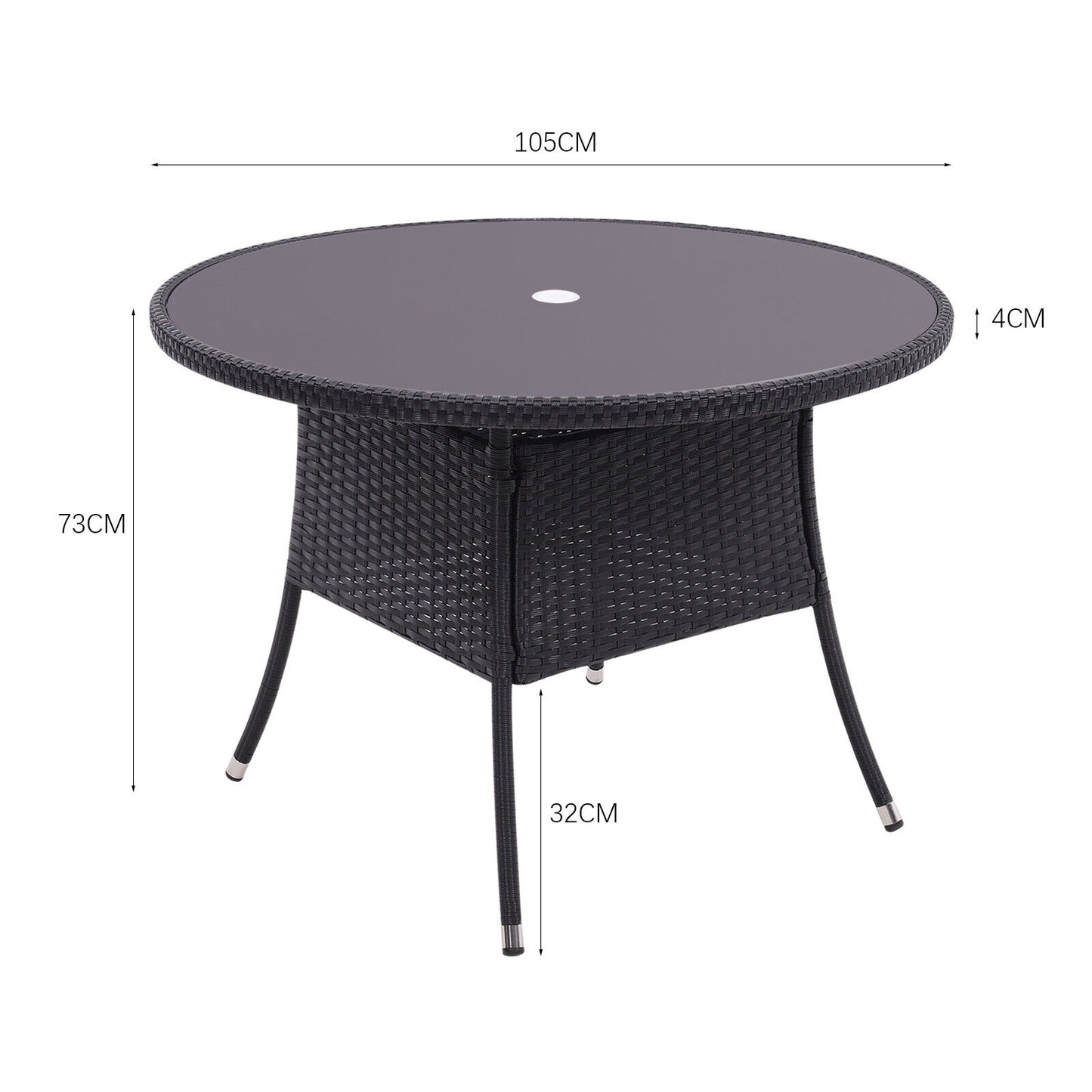 Rattan Garden Furniture Sets 4/6 PCS Rattan Chairs and Table Balcony Bistro Set