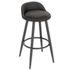 1/2/4/6x Bar Stool Faux Leather Breakfast Kitchen Bar Chair w/ Backrest Footrest