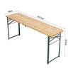 German Style Beer Hall Table Benches Vintage Wooden Folding Trestle Picnic BBQ