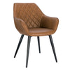 1/2/4/6x Dining Chair Faux Leather Padded Seat Armchair Kitchen Reception Chair
