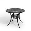 Black Cast Aluminium Elizabeth Round Table Garden Dining Table Chair Bistro Set