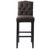 Kitchen Dining Breakfast Chairs Bar Stool Footrest Lounge Cafe Pub Fabric Linen
