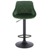 1/2/4/6x Bar Stool with Velvet Padded Swivel Gas Lift Barstool Kitchen Cafe Pub