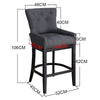 Upholstered Bar Stools Tufted Mid Century Accent Footrest Kitchen Counter Chairs