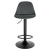1/2/4/6x Velvet Bar Stool Breakfast Pub Stool with Backrest Footrest Adjustable