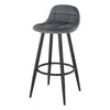 1/2/4/6x Kitchen Bar Stool Samt Padded Pub Chair w/ Backrest High Counter Stool